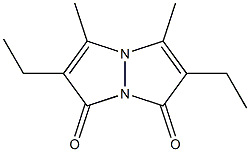 2,6-diethyl-3,5-dimethyl-1H,7H-pyrazolo[1,2-a]pyrazole-1,7-dione Struktur