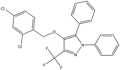 2,4-dichlorobenzyl 1,5-diphenyl-3-(trifluoromethyl)-1H-pyrazol-4-yl ether Struktur