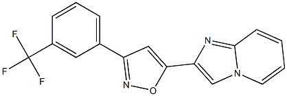 2-{3-[3-(trifluoromethyl)phenyl]-5-isoxazolyl}imidazo[1,2-a]pyridine Struktur