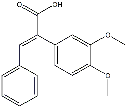 2-(3,4-dimethoxyphenyl)-3-phenylacrylic acid Struktur