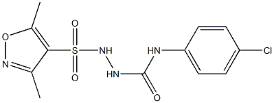 N1-(4-chlorophenyl)-2-[(3,5-dimethylisoxazol-4-yl)sulfonyl]hydrazine-1-carboxamide Struktur