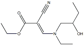 ethyl 2-cyano-3-[ethyl(2-hydroxybutyl)amino]acrylate Struktur