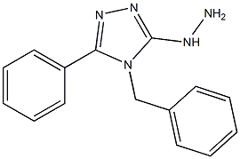 4-benzyl-3-hydrazino-5-phenyl-4H-1,2,4-triazole Struktur