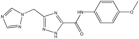 N-(4-methoxyphenyl)-3-(1H-1,2,4-triazol-1-ylmethyl)-1H-1,2,4-triazole-5-carboxamide Struktur