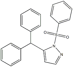 5-benzhydryl-1-(phenylsulfonyl)-1H-pyrazole Struktur