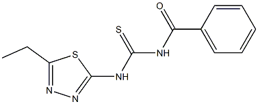 N-benzoyl-N'-(5-ethyl-1,3,4-thiadiazol-2-yl)thiourea Struktur