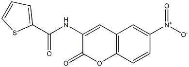 N2-(6-nitro-2-oxo-2H-chromen-3-yl)thiophene-2-carboxamide Struktur