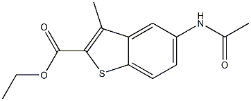 ethyl 5-(acetylamino)-3-methylbenzo[b]thiophene-2-carboxylate Struktur