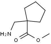 methyl 1-(aminomethyl)cyclopentanecarboxylate Struktur