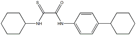 2-(cyclohexylamino)-N-(4-cyclohexylphenyl)-2-thioxoacetamide Struktur