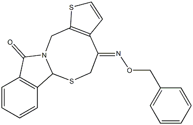 5H-thieno[2',3':5,6][1,3]thiazocino[2,3-a]isoindole-4,11(6aH,13H)-dione 4-(O-benzyloxime) Struktur