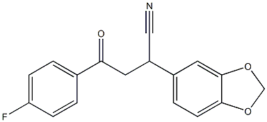 2-(1,3-benzodioxol-5-yl)-4-(4-fluorophenyl)-4-oxobutanenitrile Struktur