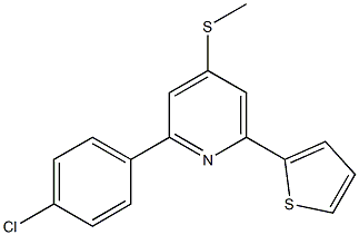 2-(4-chlorophenyl)-4-(methylthio)-6-(2-thienyl)pyridine Struktur