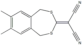 2-(7,8-dimethyl-1,5-dihydro-2,4-benzodithiepin-3-yliden)malononitrile Struktur