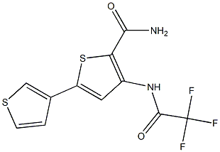 5-(3-thienyl)-3-[(2,2,2-trifluoroacetyl)amino]thiophene-2-carboxamide Struktur