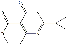 methyl 2-cyclopropyl-4-methyl-6-oxo-1,6-dihydropyrimidine-5-carboxylate Struktur