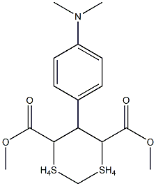 dimethyl 5-[4-(dimethylamino)phenyl]-1,1,3,3-tetraoxo-1lambda~6~,3lambda~6~-dithiane-4,6-dicarboxylate Struktur