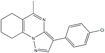 3-(4-chlorophenyl)-5-methyl-6,7,8,9-tetrahydropyrazolo[1,5-a]quinazoline Struktur