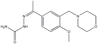 2-{1-[4-methoxy-3-(morpholinomethyl)phenyl]ethylidene}hydrazine-1-carboxamide Struktur