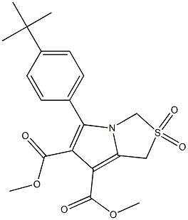 dimethyl 5-[4-(tert-butyl)phenyl]-2,2-dioxo-2,3-dihydro-1H-2lambda~6~-pyrrolo[1,2-c][1,3]thiazole-6,7-dicarboxylate Struktur