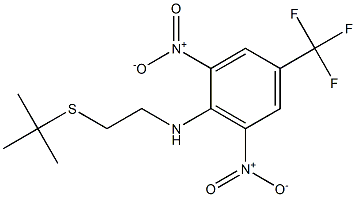 N1-[2-(tert-butylthio)ethyl]-2,6-dinitro-4-(trifluoromethyl)aniline Struktur