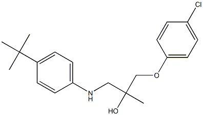 1-[4-(tert-butyl)anilino]-3-(4-chlorophenoxy)-2-methyl-2-propanol Struktur