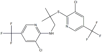 3-chloro-N-(2-{[3-chloro-5-(trifluoromethyl)-2-pyridinyl]sulfanyl}-2-methylpropyl)-5-(trifluoromethyl)-2-pyridinamine Struktur