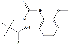 3-{[(2-methoxyanilino)carbothioyl]amino}-2,2-dimethylpropanoic acid Struktur