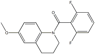 (2,6-difluorophenyl)(6-methoxy-1,2,3,4-tetrahydroquinolin-1-yl)methanone Struktur