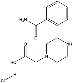 Piperazinoacetic acid benzylamid HCl Struktur