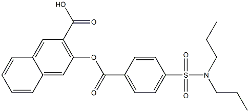 3-({4-[(dipropylamino)sulfonyl]benzoyl}oxy)-2-naphthoic acid Struktur