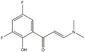 1-(3,5-difluoro-2-hydroxyphenyl)-3-(dimethylamino)prop-2-en-1-one Struktur