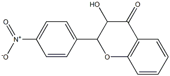 3-hydroxy-2-(4-nitrophenyl)chroman-4-one Struktur