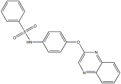 N-[4-(2-quinoxalinyloxy)phenyl]benzenesulfonamide Struktur