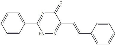 6-styryl-3-phenyl-2,5-dihydro-1,2,4-triazin-5-one Struktur