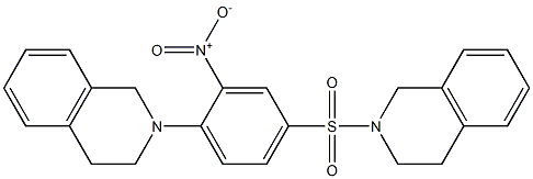 2-[2-nitro-4-(1,2,3,4-tetrahydroisoquinolin-2-ylsulfonyl)phenyl]-1,2,3,4-tetrahydroisoquinoline Struktur