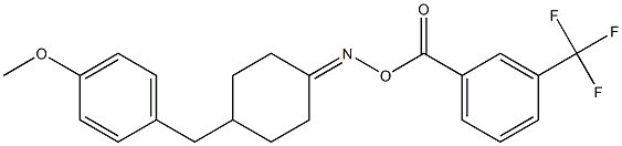 N-[4-(4-methoxybenzyl)cyclohexylidene]-N-{[3-(trifluoromethyl)benzoyl]oxy}amine Struktur