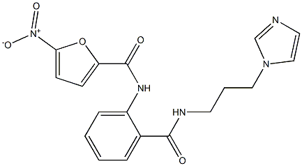 N2-[2-({[3-(1H-imidazol-1-yl)propyl]amino}carbonyl)phenyl]-5-nitro-2-furamide Struktur