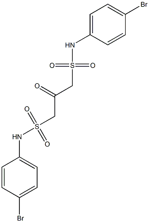 N1,N3-di(4-bromophenyl)-2-oxopropane-1,3-disulfonamide Struktur