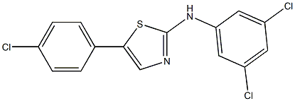 N-[5-(4-chlorophenyl)-1,3-thiazol-2-yl]-N-(3,5-dichlorophenyl)amine Struktur