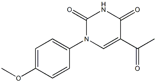 5-acetyl-1-(4-methoxyphenyl)-2,4(1H,3H)-pyrimidinedione Struktur