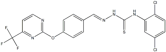 N1-(2,5-dichlorophenyl)-2-(4-{[4-(trifluoromethyl)pyrimidin-2-yl]oxy}benzylidene)hydrazine-1-carbothioamide Struktur