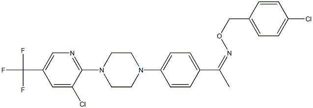 1-(4-{4-[3-chloro-5-(trifluoromethyl)-2-pyridinyl]piperazino}phenyl)-1-ethanone O-(4-chlorobenzyl)oxime Struktur