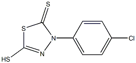 3-(4-chlorophenyl)-5-mercapto-2,3-dihydro-1,3,4-thiadiazole-2-thione Struktur