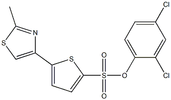 2,4-dichlorophenyl 5-(2-methyl-1,3-thiazol-4-yl)thiophene-2-sulfonate Struktur