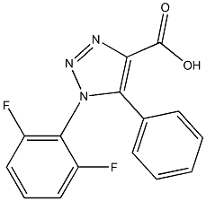 1-(2,6-difluorophenyl)-5-phenyl-1H-1,2,3-triazole-4-carboxylic acid Struktur