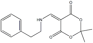 2,2-dimethyl-5-[(phenethylamino)methylene]-1,3-dioxane-4,6-dione Struktur