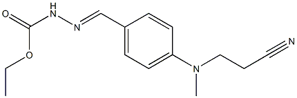 ethyl 2-{4-[(2-cyanoethyl)(methyl)amino]benzylidene}hydrazine-1-carboxylate Struktur