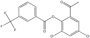 2-acetyl-4,6-dichlorophenyl 3-(trifluoromethyl)benzoate Struktur