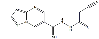 2-cyano-N'-[imino(2-methylpyrazolo[1,5-a]pyrimidin-6-yl)methyl]acetohydrazide Struktur